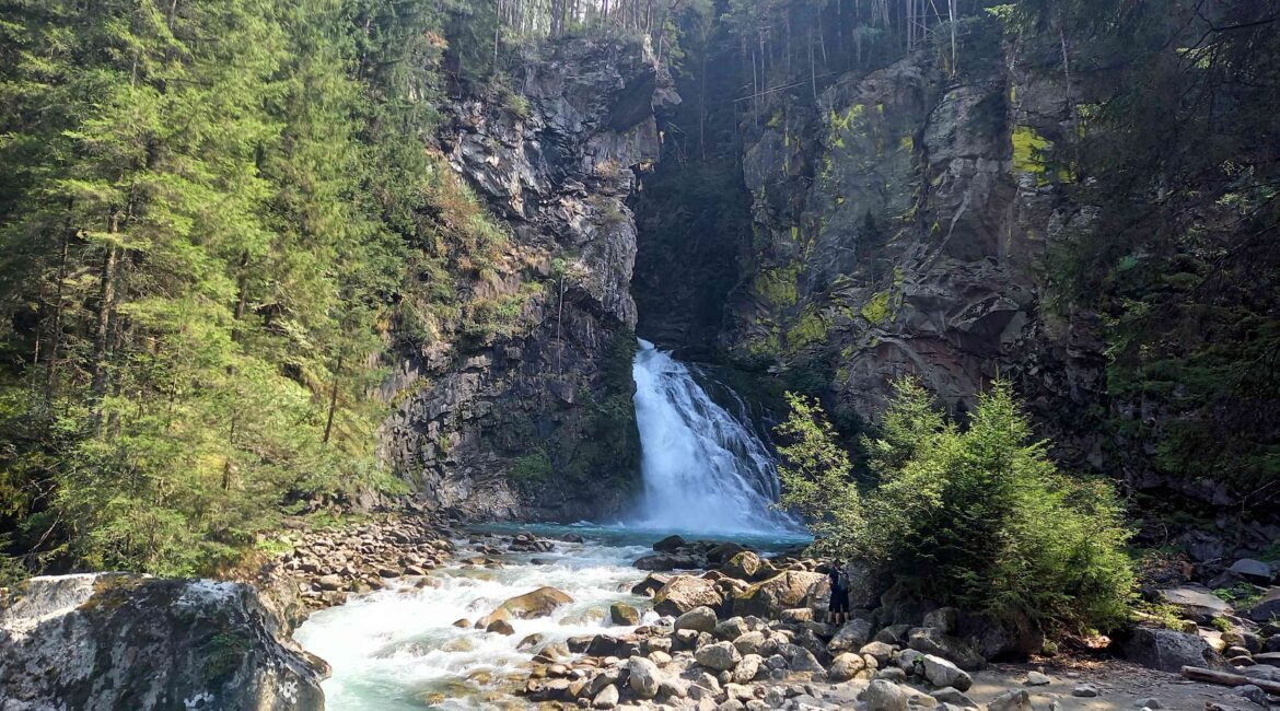 Cascate di Riva con bambini